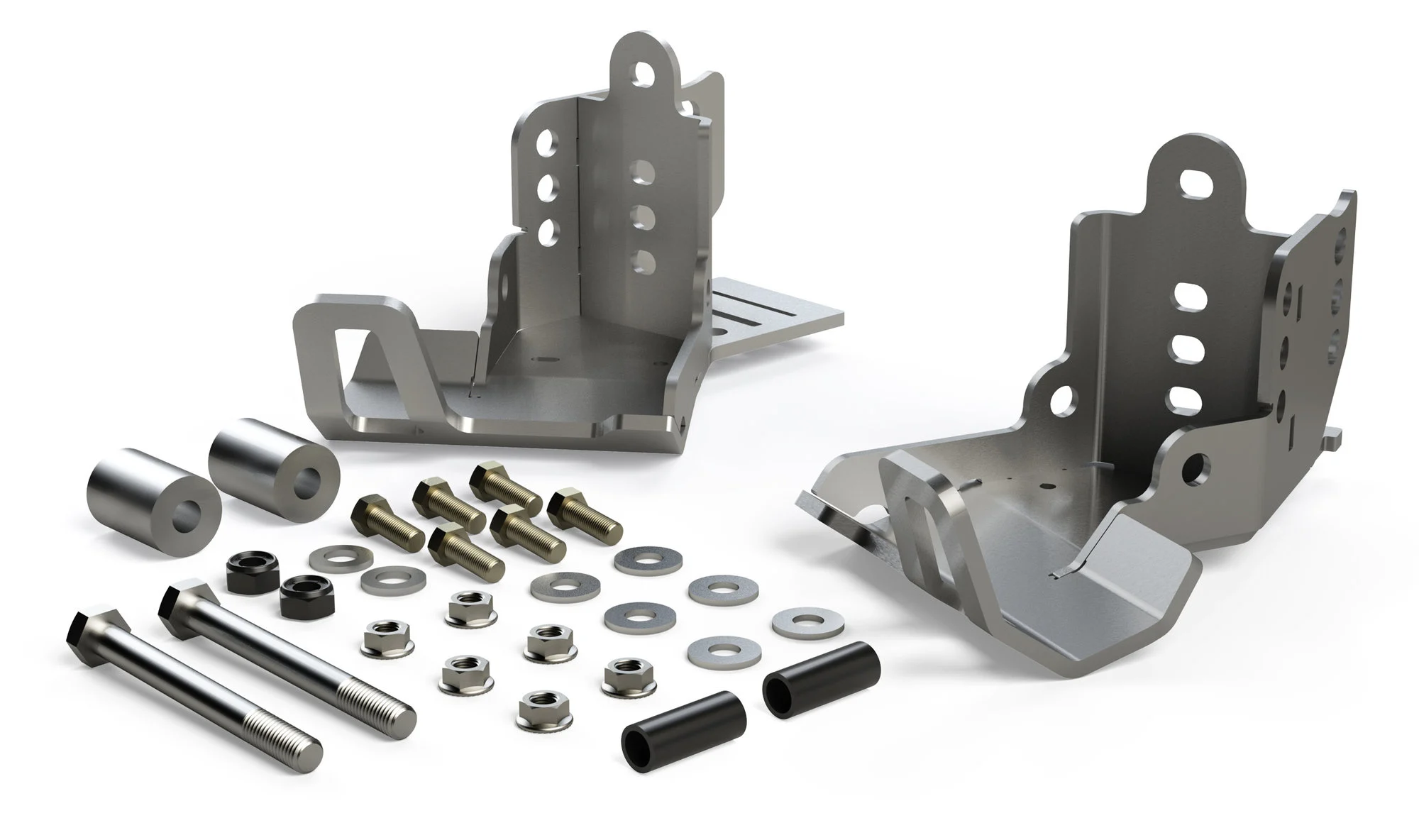 Teraflex 36-07-01-300 HD Rear Shock Skid Plate Kit for 07-18 Jeep Wrangler JK with Falcon Shocks