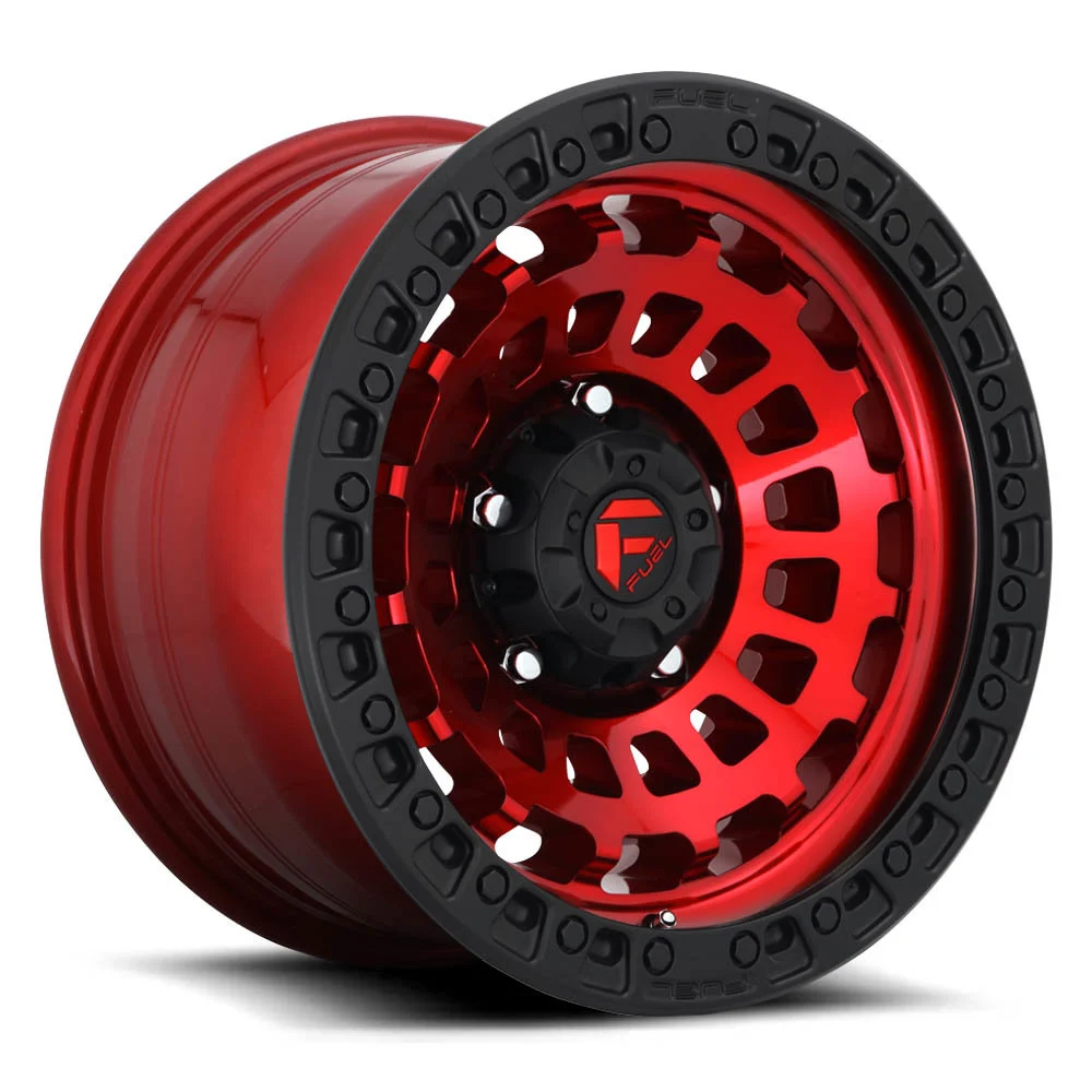 Fuel® Off-Road  Zephyr Wheel for 07-20 Jeep Wrangler JL, JK & Gladiator JT In 17x9 with 5.0in Backspace Candy Red for 07-26 Jeep Wrangler JK, JL & Gladiator JT