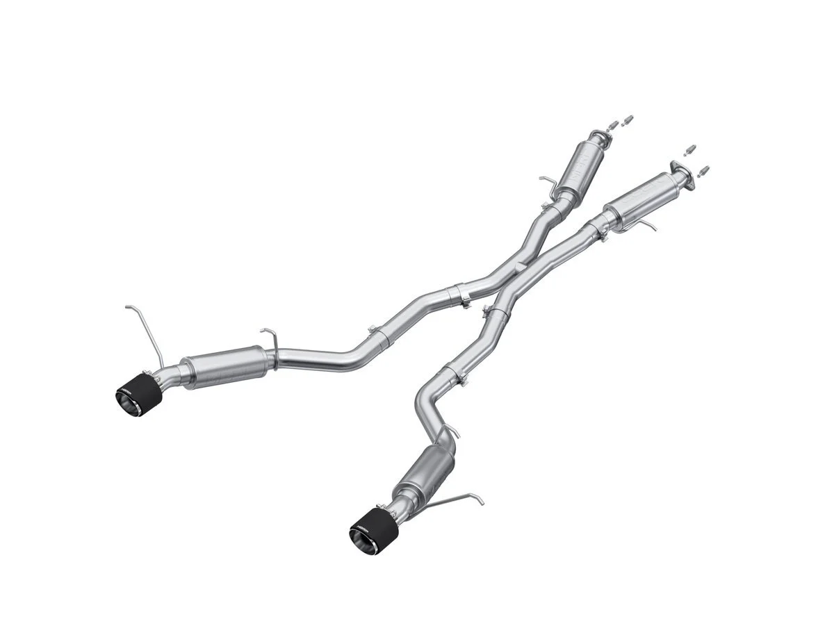 MBRP  3" Dual Exit Catback Exhaust Kit for 12-21 Jeep Grand Cherokee SRT8 with 6.4L Hemi Engine in T304 Stainless Steel with Carbon Fiber Tips