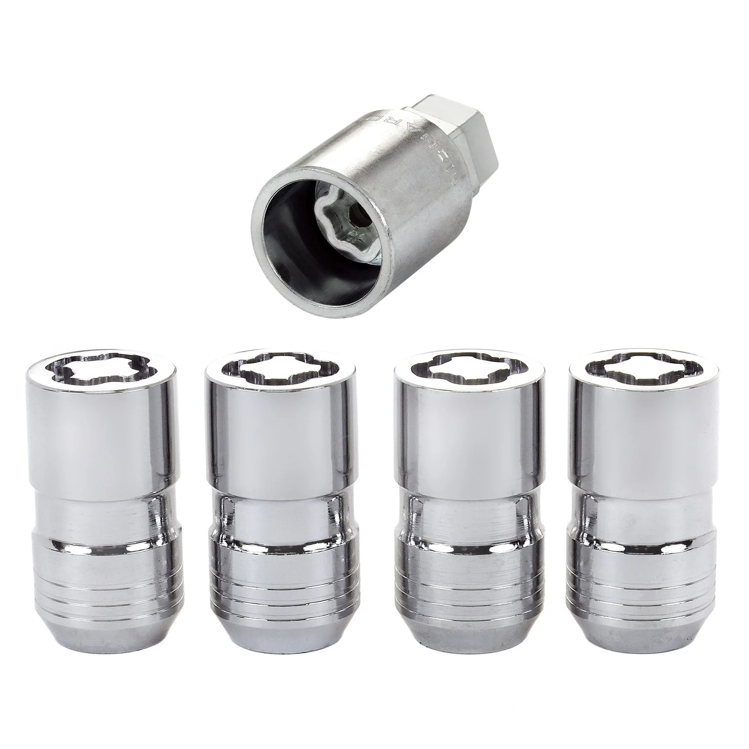 McGard  Wheel Lock Set with Key for 18-20 Jeep Wrangler JL & Gladiator JT 4 Piece with Chrome Finish for 18-26 Jeep Wrangler JL & Gladiator JT