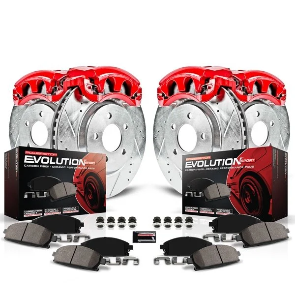 Power Stop KC2848A Front & Rear Z23 Evolution Sport Performance 1-Click Brake Kit with Calipers for 09-17 Jeep Compass and Patriot MK