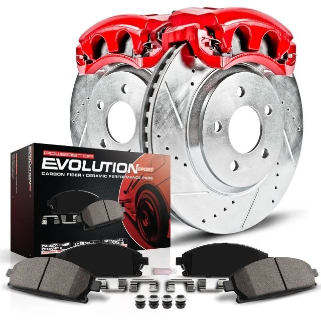 Power Stop  Rear Z23 Evolution Sport Performance 1-Click Brake Kit with Calipers for 18-20 Jeep Wrangler JL