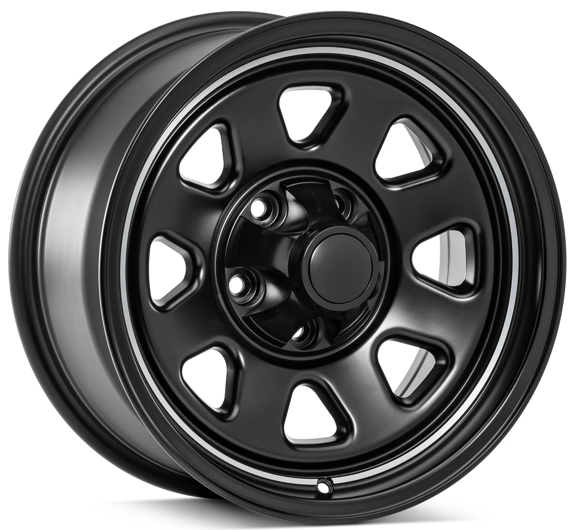 Quadratec  CJ Retro Alloy Wheel 15x8 with 4.0 Backspace for 55-86 Jeep CJ