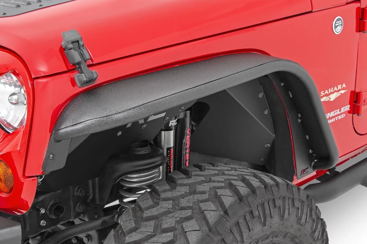 Rough Country 10531 Front Tubular Fender Flares for 07-18 Jeep Wrangler JK