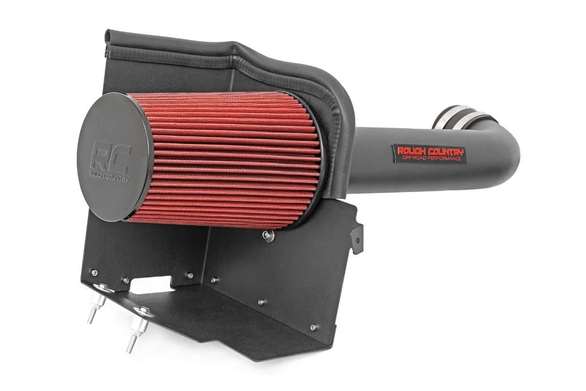Rough Country  Cold Air Intake System for 07-11 Jeep Wrangler JK with 3.8L Engine with Pre-Filter Wrap for 07-11 Jeep Wrangler JK with 3.8L Engine