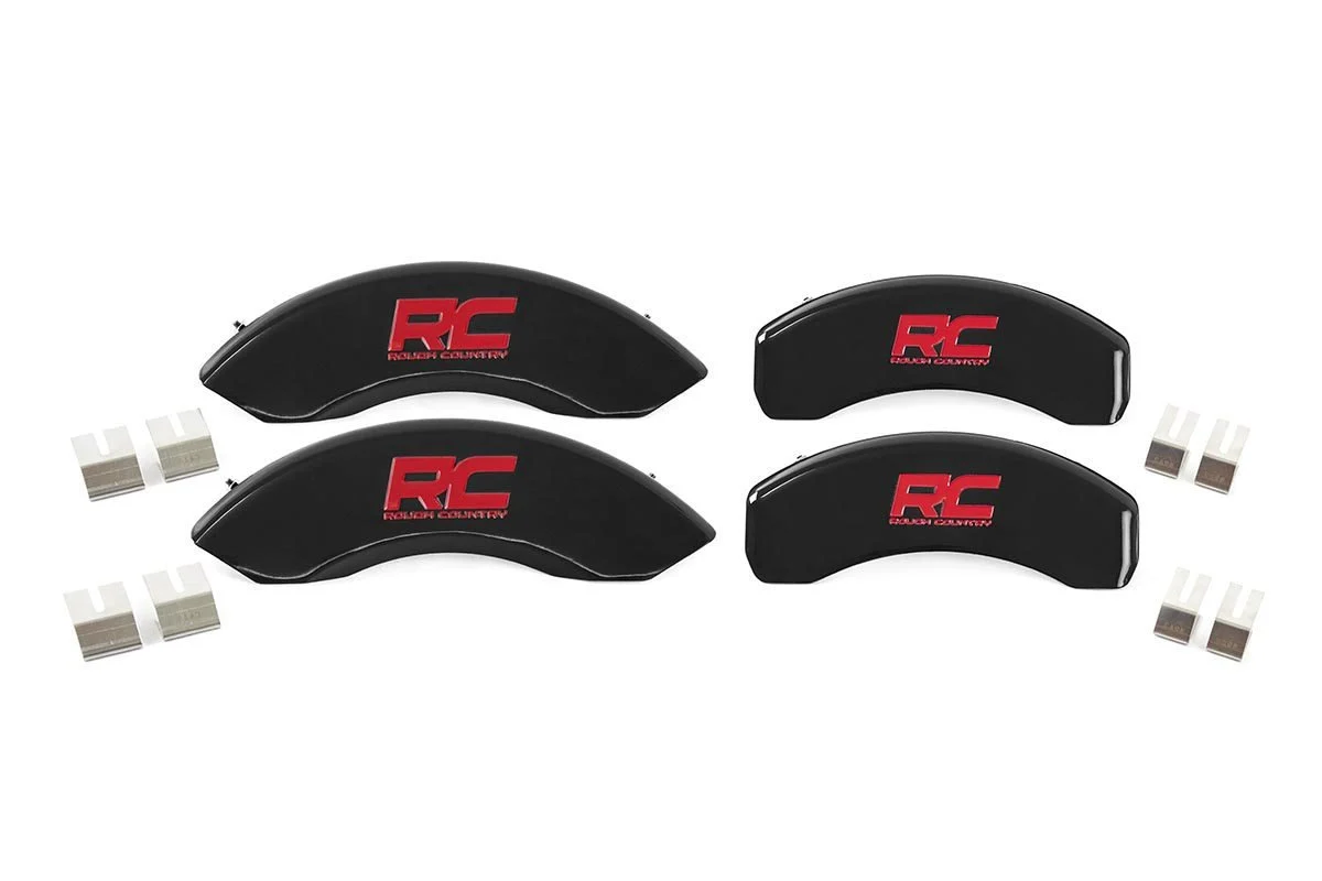 Rough Country 71140 Brake Caliper Covers in Black for 07-18 Jeep Wrangler JK