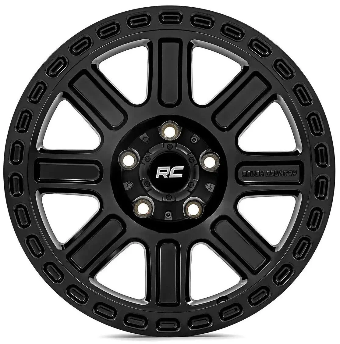 Rough Country  84 Series Wheel - Gloss Black for 07-25 Jeep Wrangler JK and JL