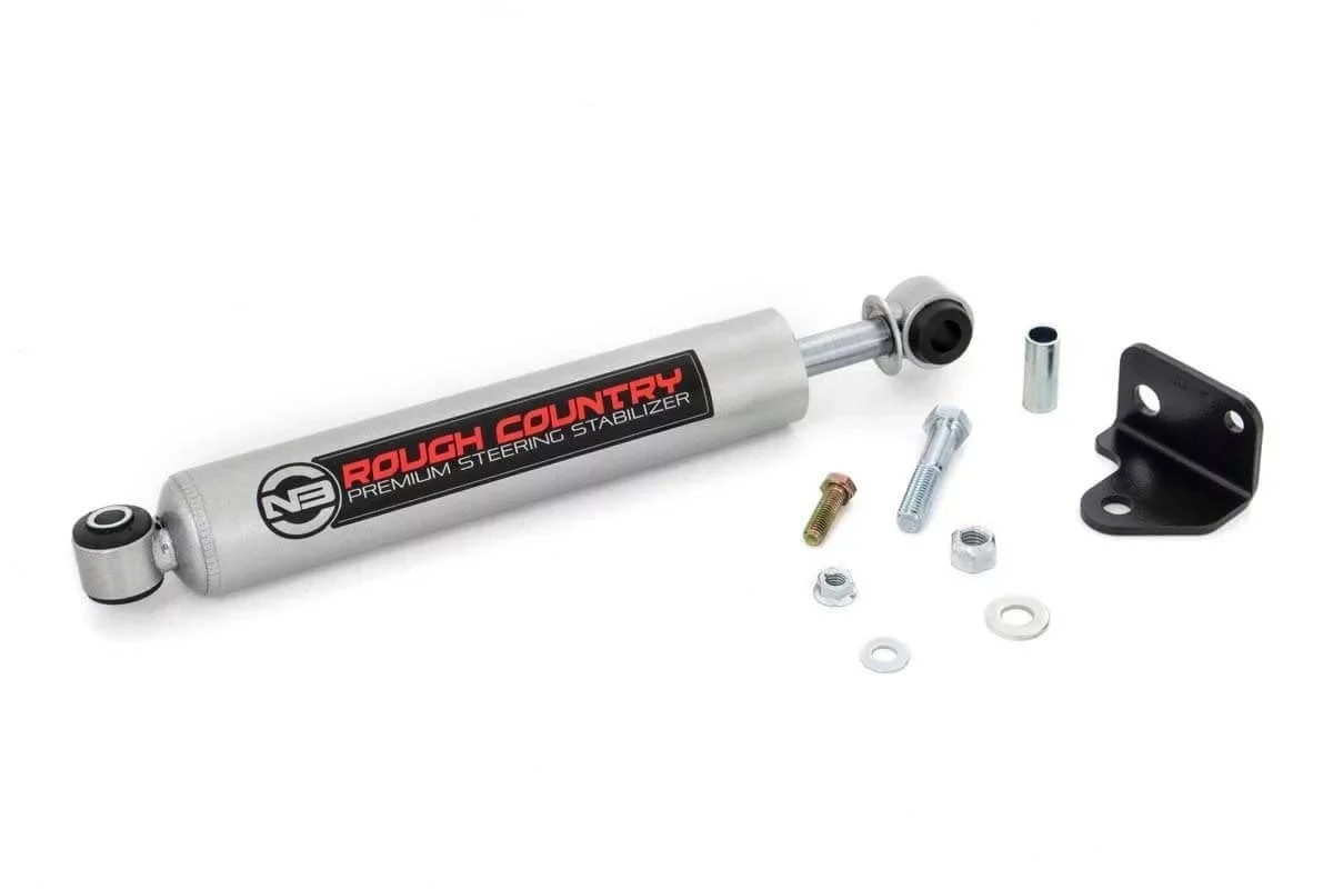 Rough Country 8730630 N3 Steering Stabilizer  for 07-18 Jeep Wrangler JK