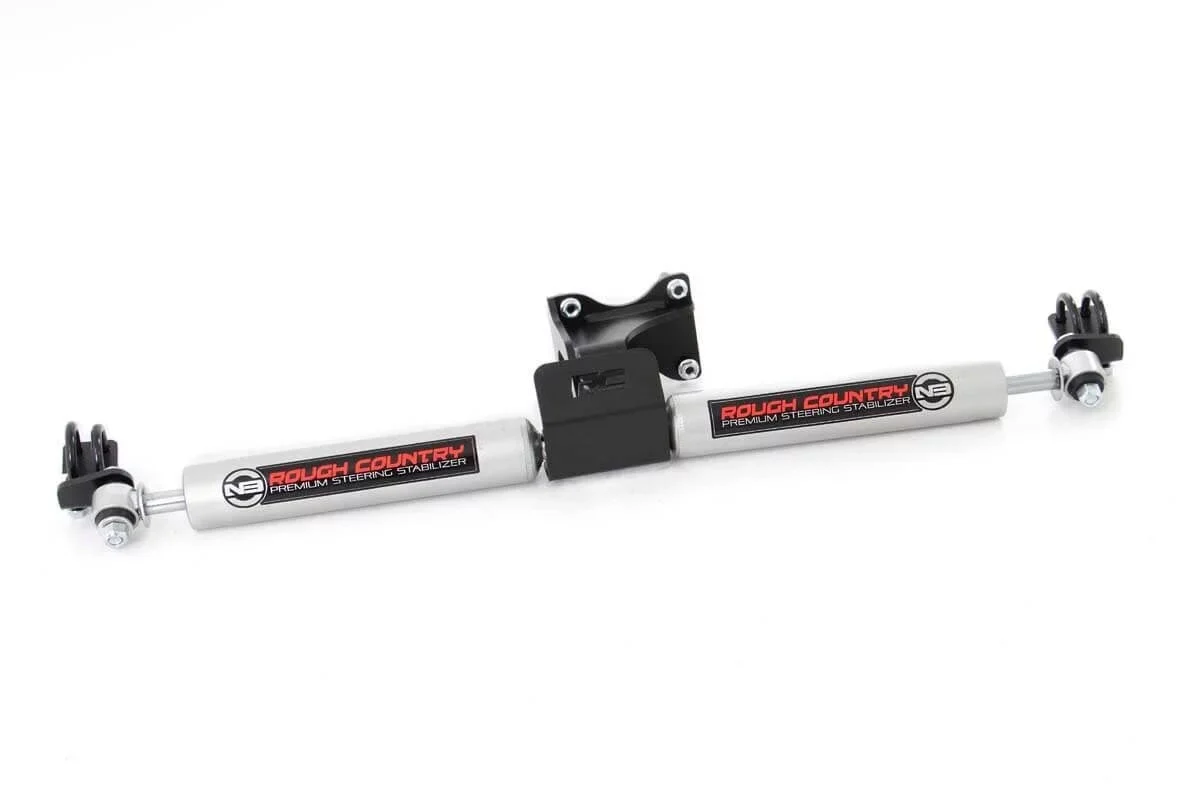 Rough Country 8734930 N3 Dual Steering Stabilizer for 07-18 Jeep Wrangler JK