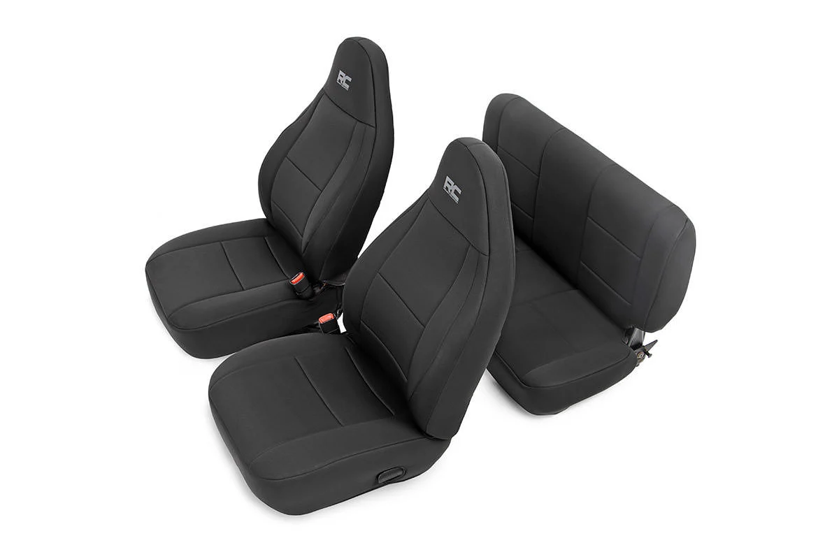 Rough Country 91001 Front & Rear Seat Covers for 03-06 Jeep Wrangler TJ