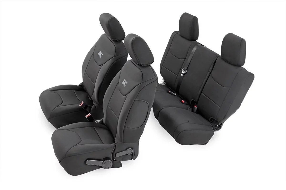 Rough Country 91003 Front & Rear Seat Covers for 11-12 Jeep Wrangler Unlimited JK