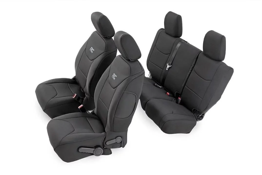 Rough Country 91004 Front & Rear Seat Covers for 13-18 Jeep Wrangler Unlimited JK