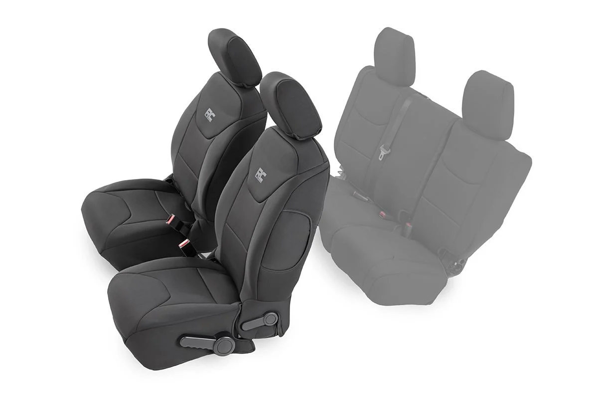 Rough Country 91004F Front Seat Covers for 13-18 Jeep Wrangler Unlimited JK