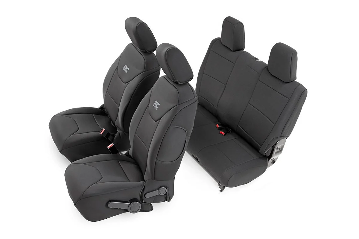 Rough Country 91006 Front & Rear Seat Covers for 11-12 Jeep Wrangler JK 2 Door