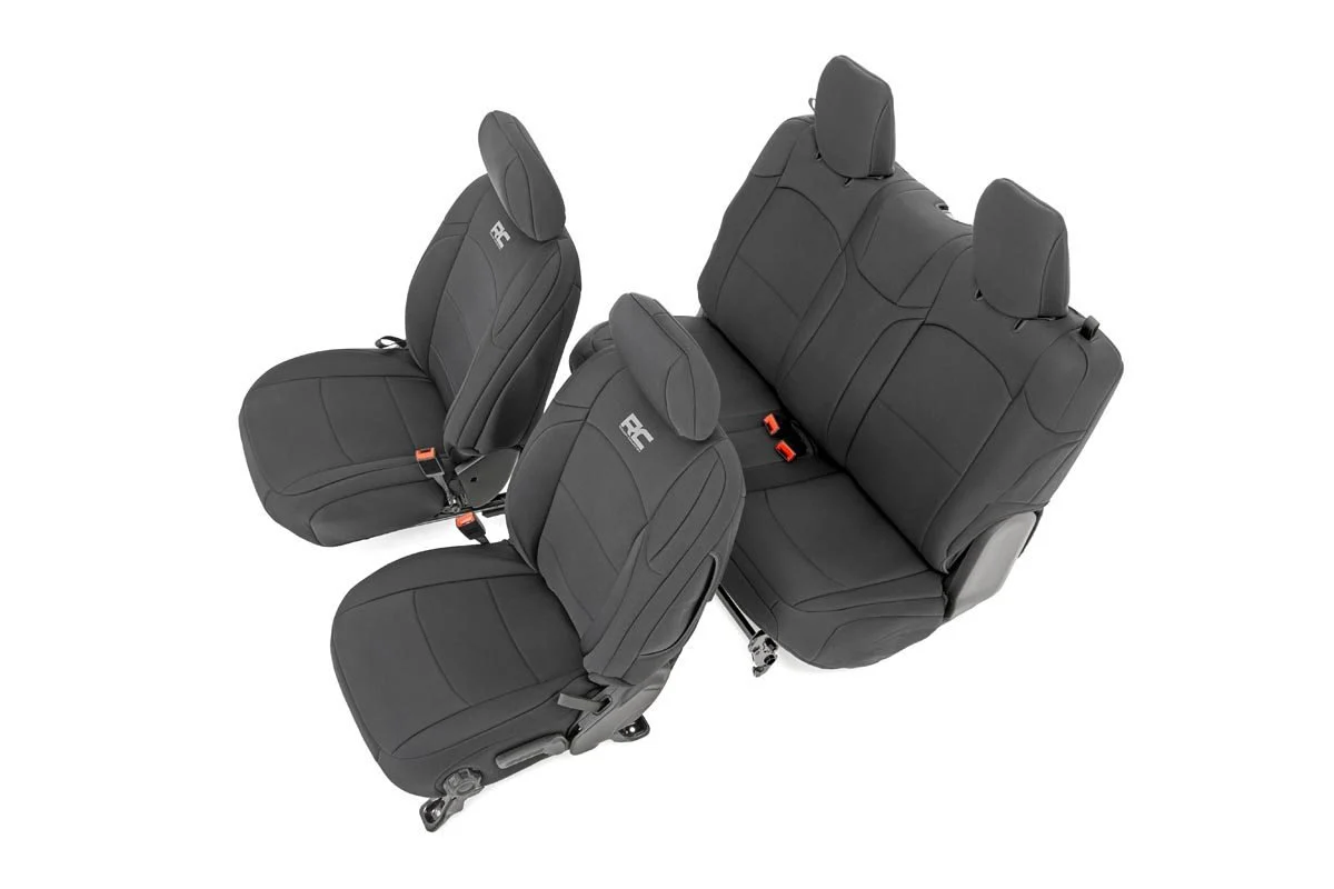 Rough Country 91020 Front & Rear Seat Covers for 18-20 Jeep Wrangler JL