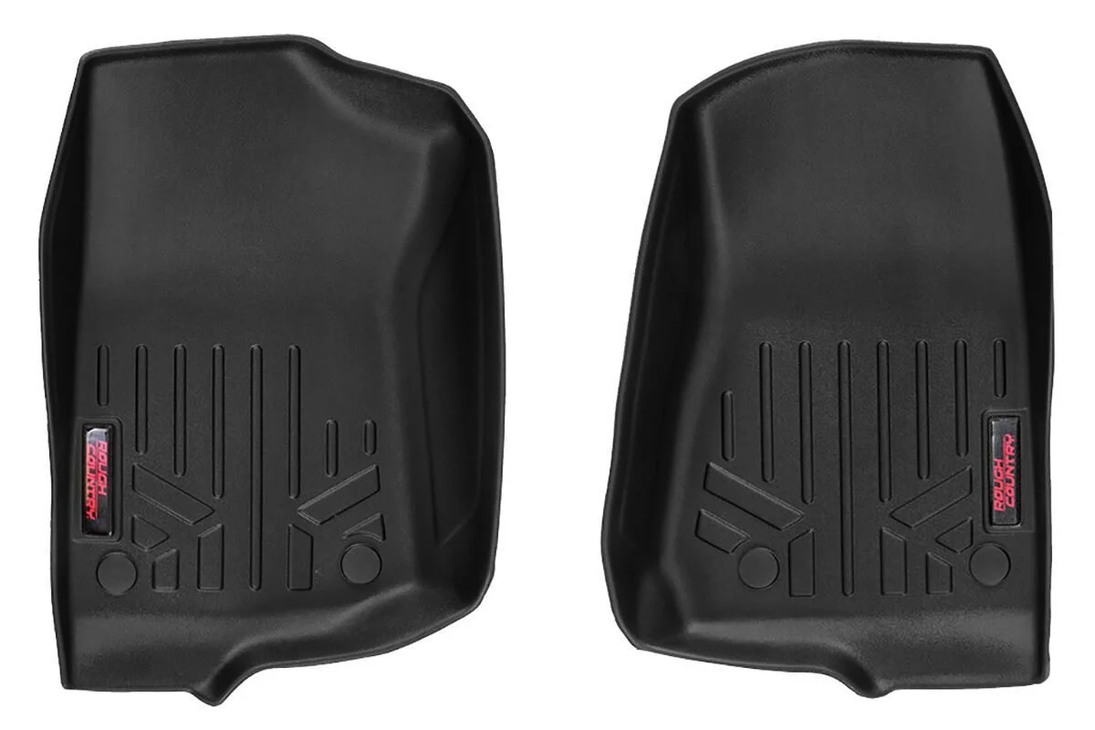 Rough Country M-6150 Front Heavy Duty Fitted Floor Mats for 18-20 Jeep Wrangler JL