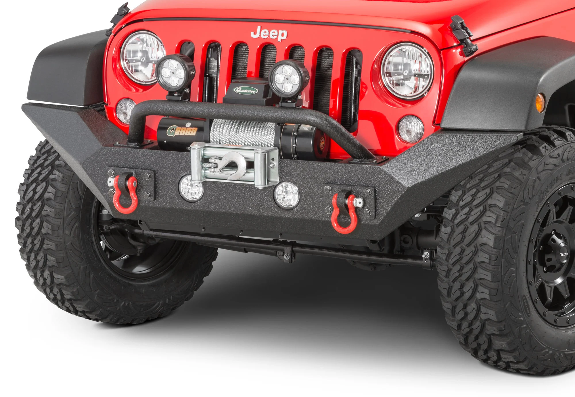 Rugged Ridge  Spartan Front Bumper with High Clearance Ends & Overrider for 07-18 Jeep Wrangler JK