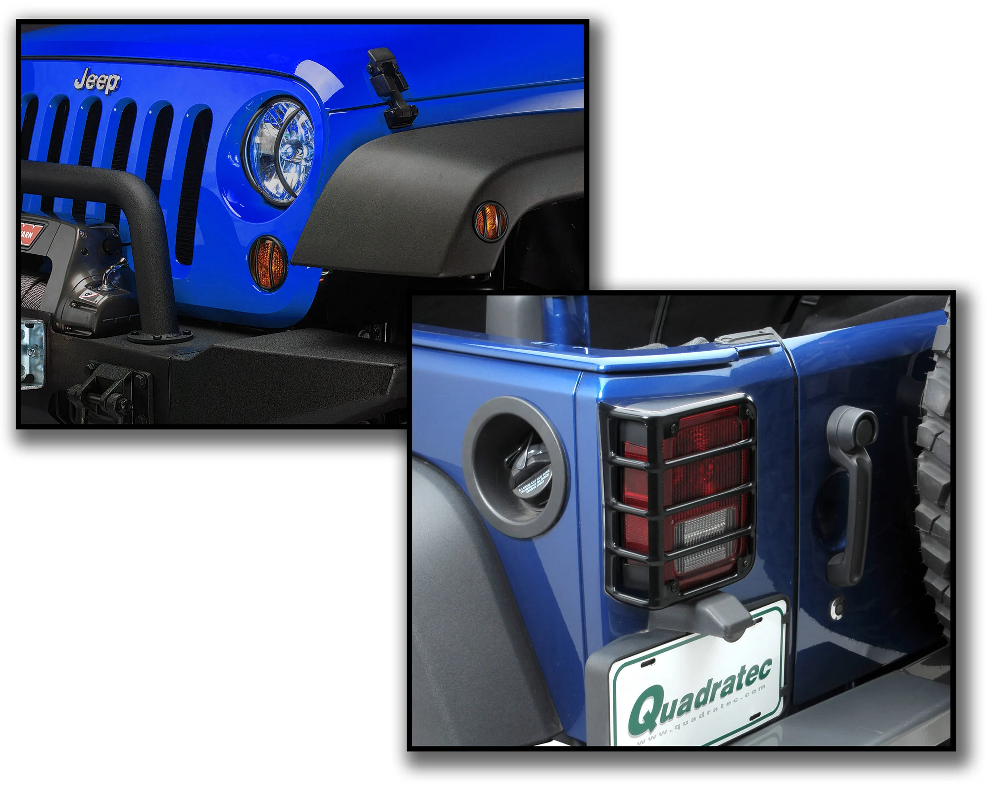 Rugged Ridge  Front & Rear Euro Guards in Black for 07-18 Jeep Wrangler JK