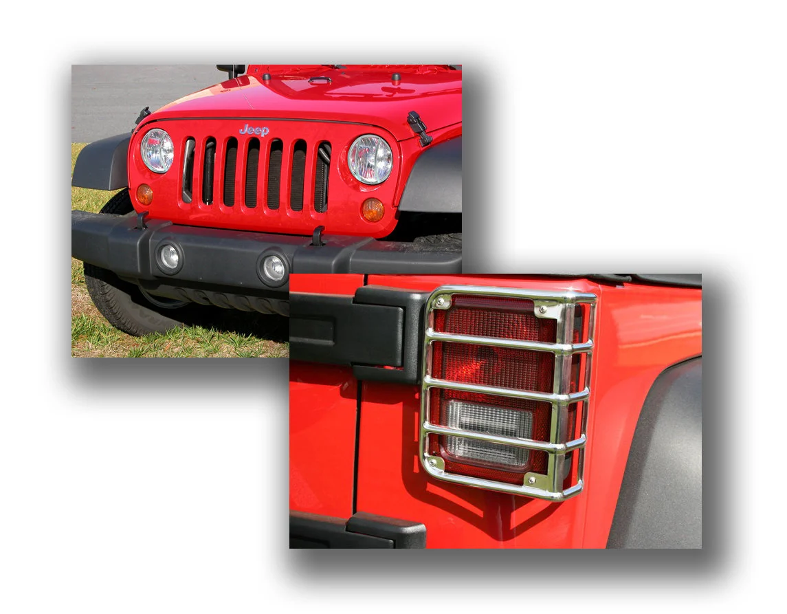 Rugged Ridge  Front & Rear Euro Guards in Stainless for 07-18 Jeep Wrangler JK