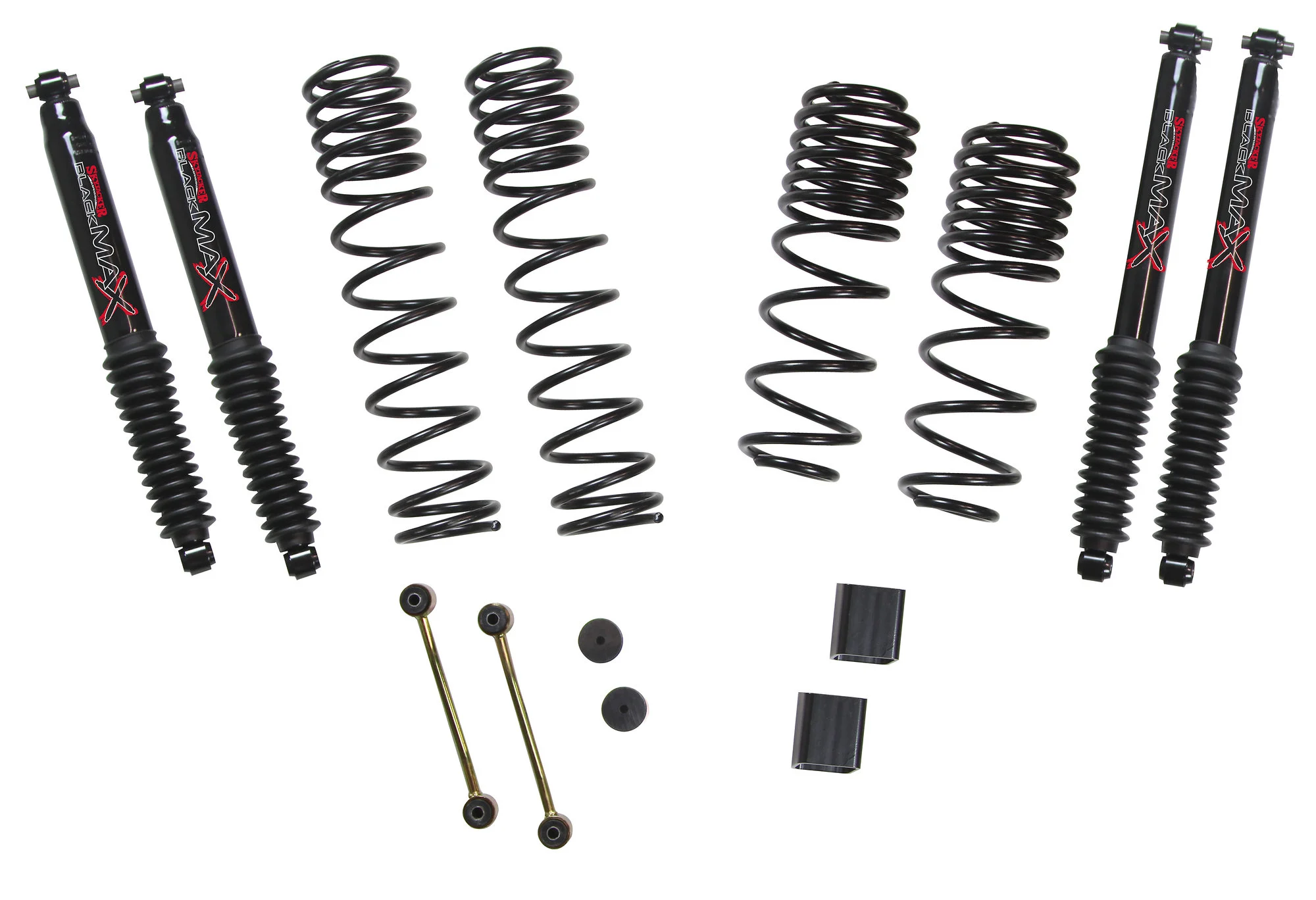 Skyjacker  1-1.5in Dual Rate Coil Suspension System with Black Max Shocks for 18-23 Jeep Wrangler JL Unlimited