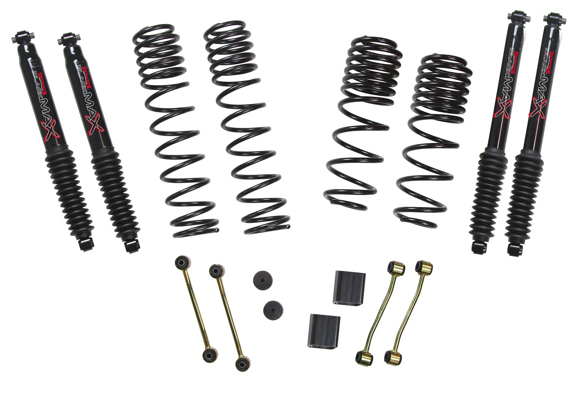 Skyjacker  2-2.5in Dual Rate Coil Suspension System with Black Max Shocks for 18-23 Jeep Wrangler JL Unlimited