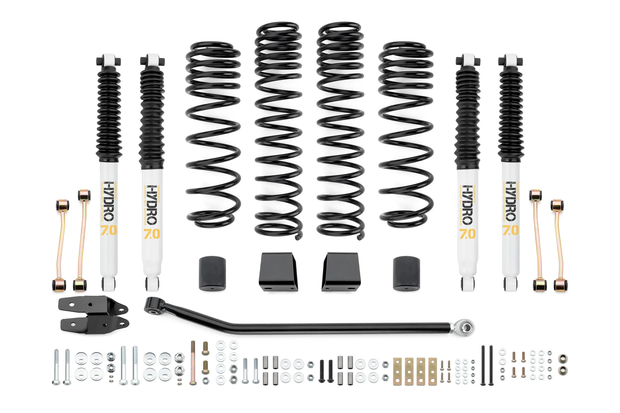 Quadratec  Maximum Duty 3.5" Coil Spring Suspension Lift Kit  for 18-23 Jeep Wrangler JL 2-Door with Hydro 7.0 Shocks for 18-23 Jeep Wrangler JL 2-Door Rubicon