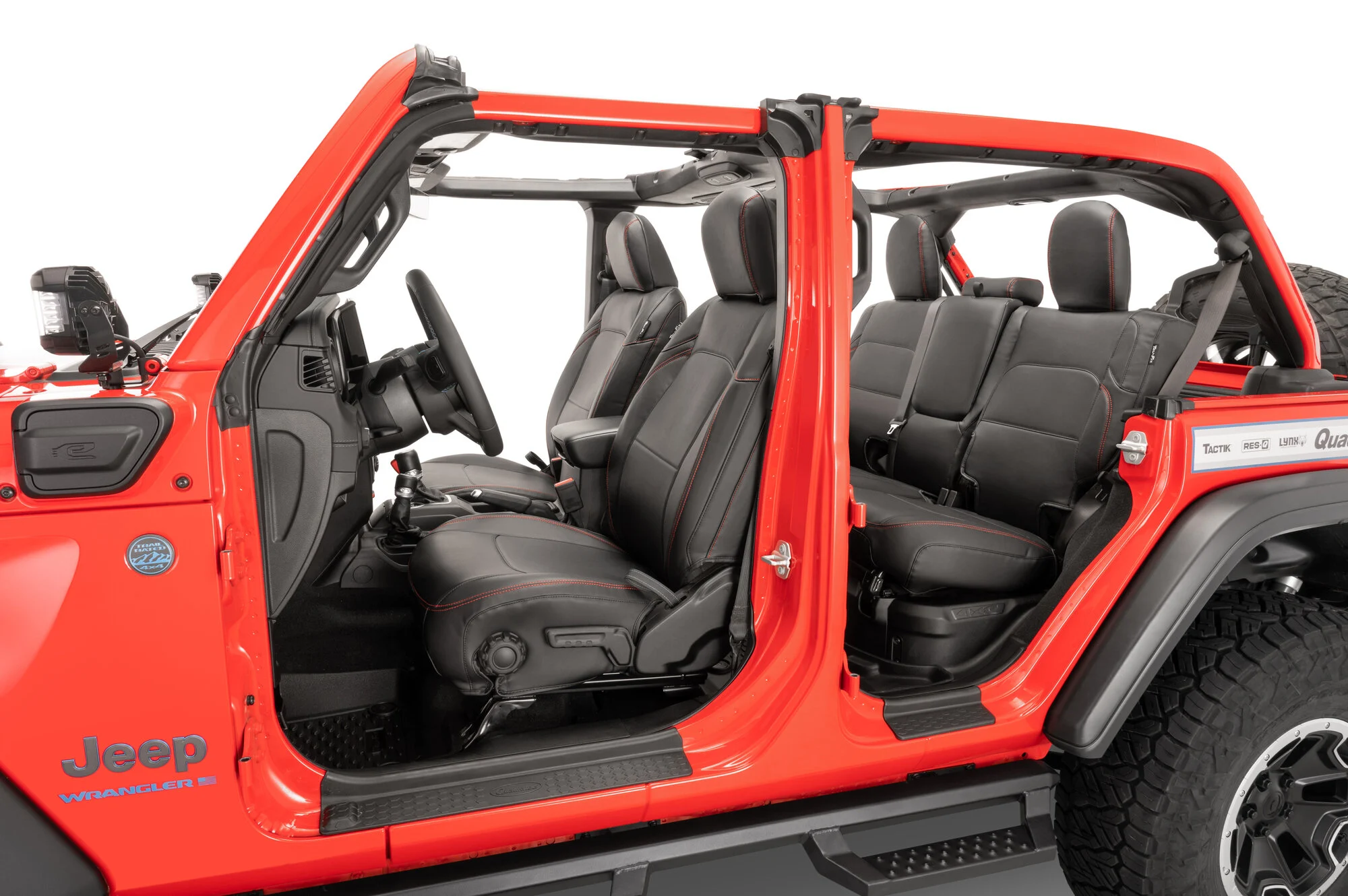 Tru-Fit  Eco Leather Front & Rear Seat Covers for 18-25 Jeep Wrangler JL Unlimited 4-Door without Rear Seat Center Armrest