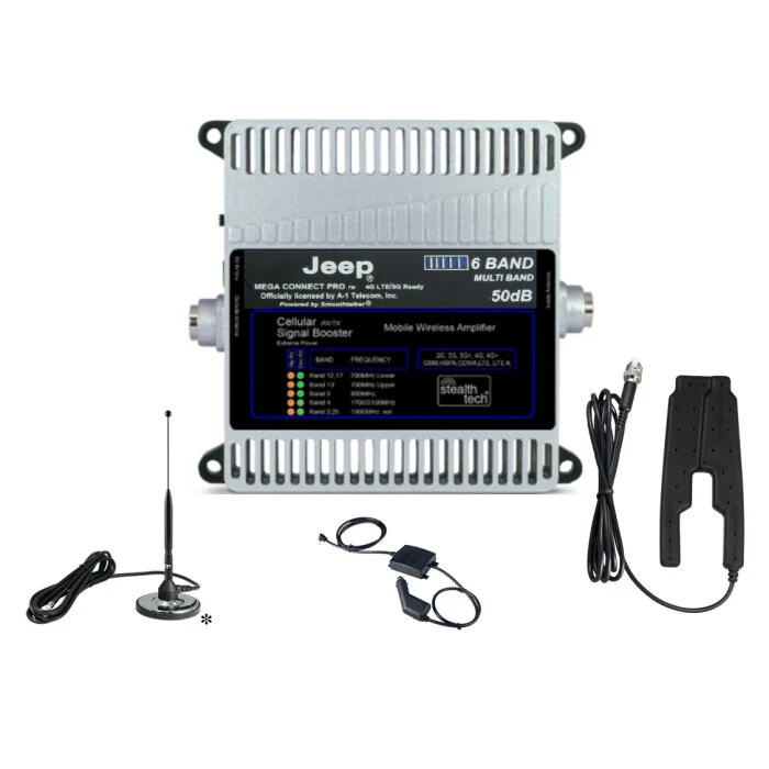 A-1 Telecom Jeep® MEGA CONNECT PRO 50dB Mega Connect Pro Multi User, Multi Device Cellphone Booster Kit