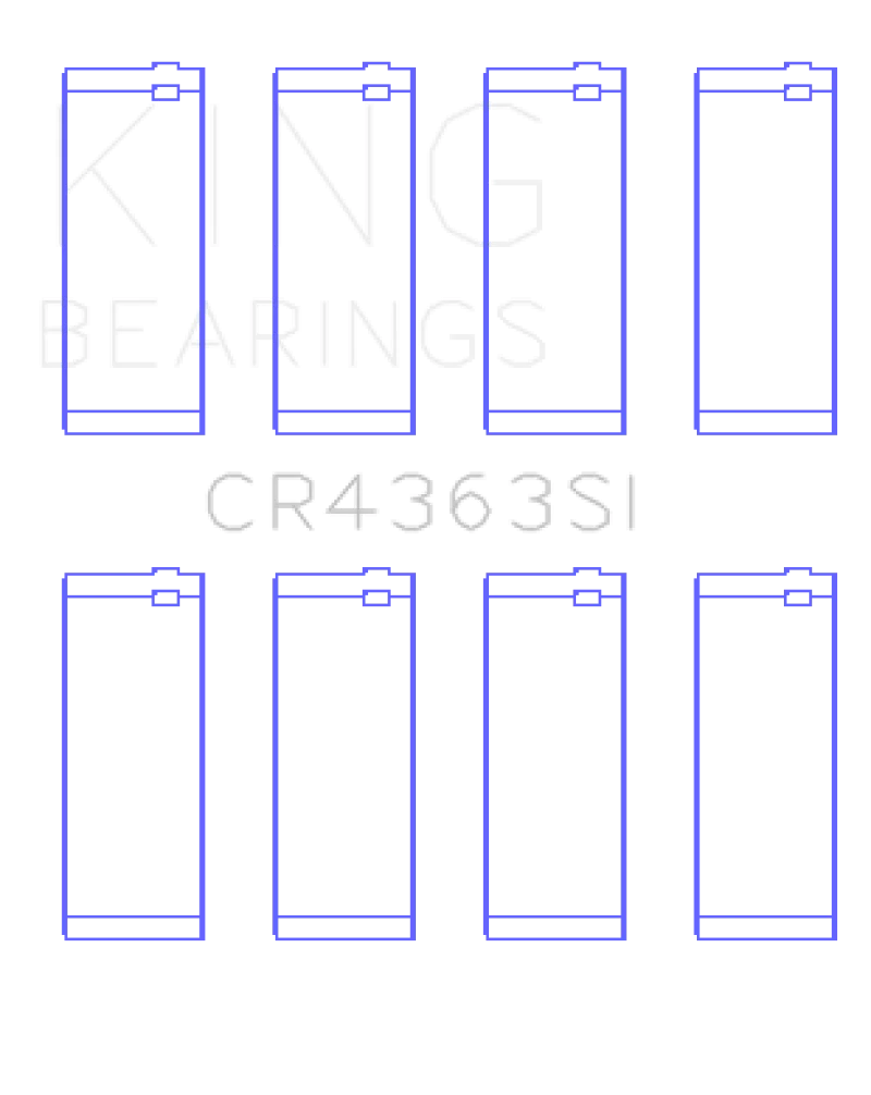 King GM 134 DOHC Ecotec 2.2L Connecting Rod Bearings - Set of 8