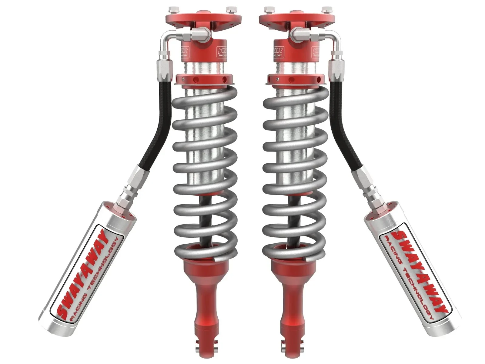 aFe Power  Sway-A-Way 2.5 Front Coilover Kit with Remote Reservoirs (Extended Travel) for 05-23 Toyota Tacoma with Compression Adjusters for 05-23 Toyota Tacoma