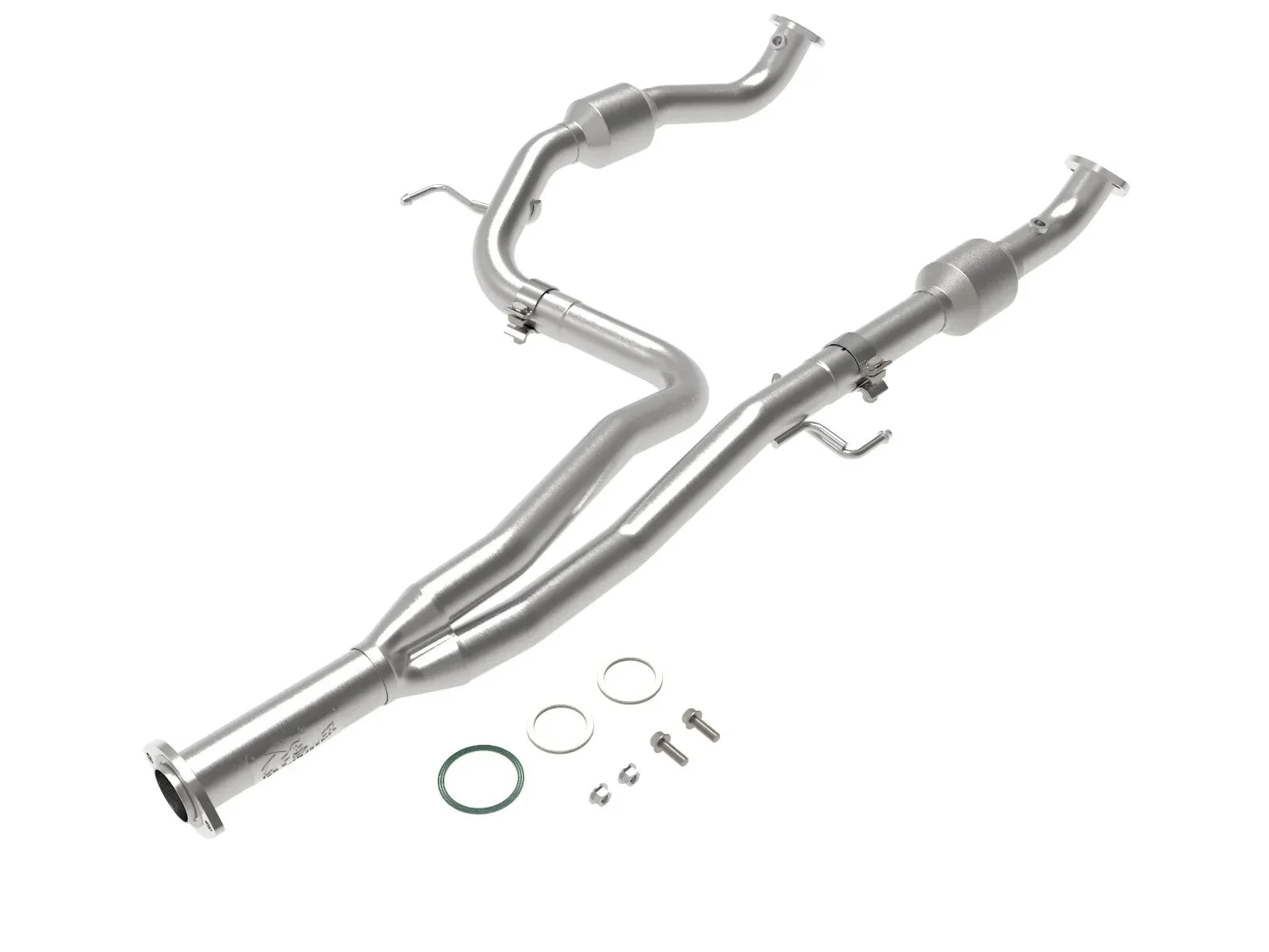 aFe Power 48-46013-RC Twisted Steel Y-Pipe 2.25" to 2.5" 409 Stainless Steel w/ Cat for 16-19 Toyota Tacoma V6-3.5L (4WD)