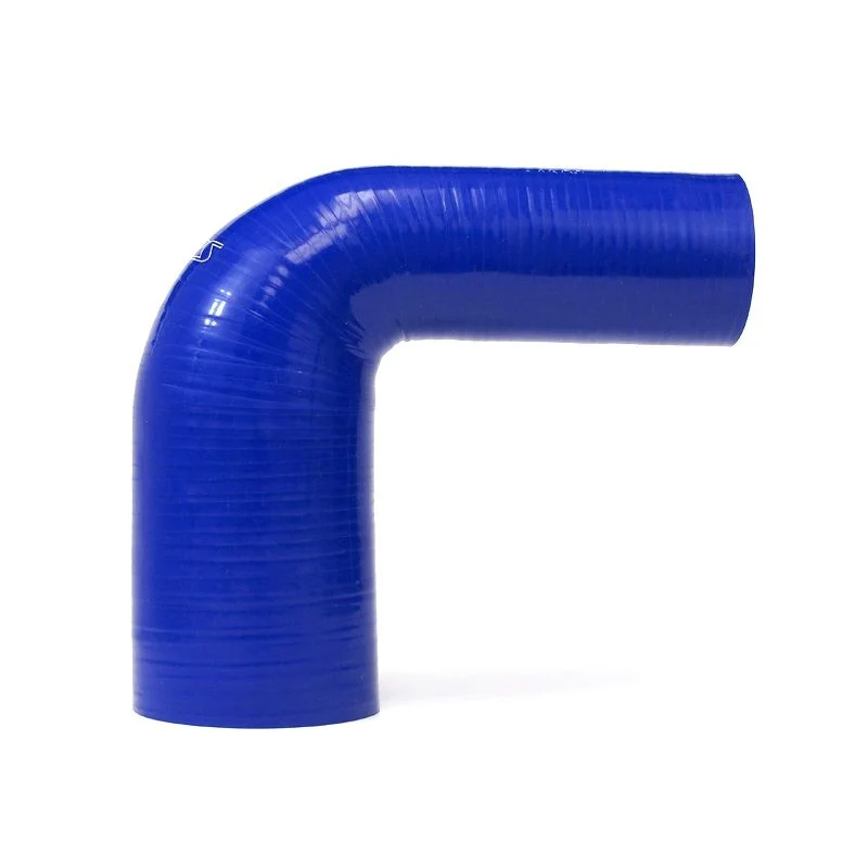 HPS 1-3/8" - 1.75" ID High Temp 4-ply Reinforced Silicone 90 Degree Elbow Reducer Hose Blue (35mm - 45mm ID)