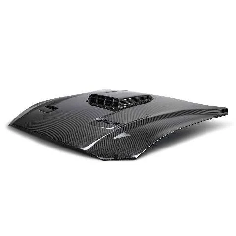 2021-2023 Ford Mustang Mach 1 Type-SK Double-Sided Carbon Fiber Hood - Anderson Composites - AC-HD21FDMUM1-SK-DS