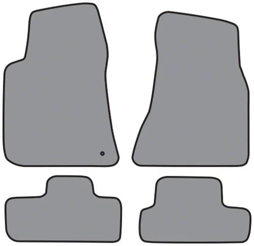 Complete Cutpile Die Cut Carpet Front and Rear Floor Mats; Black (08-10 Challenger)