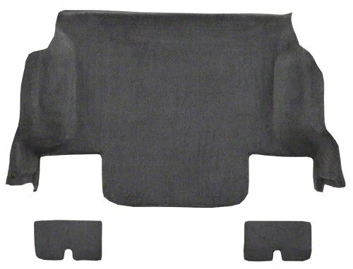Rear Area Cutpile Molded Carpet with Pad; Ebony (05-13 Corvette C6 Coupe)