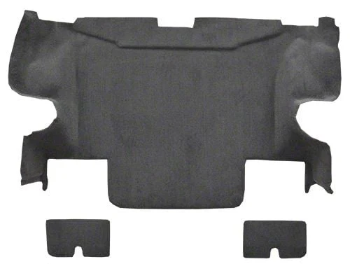 Rear Area Truvette Molded Carpet with Mass Backing; Ebony (05-13 Corvette C6 Convertible)