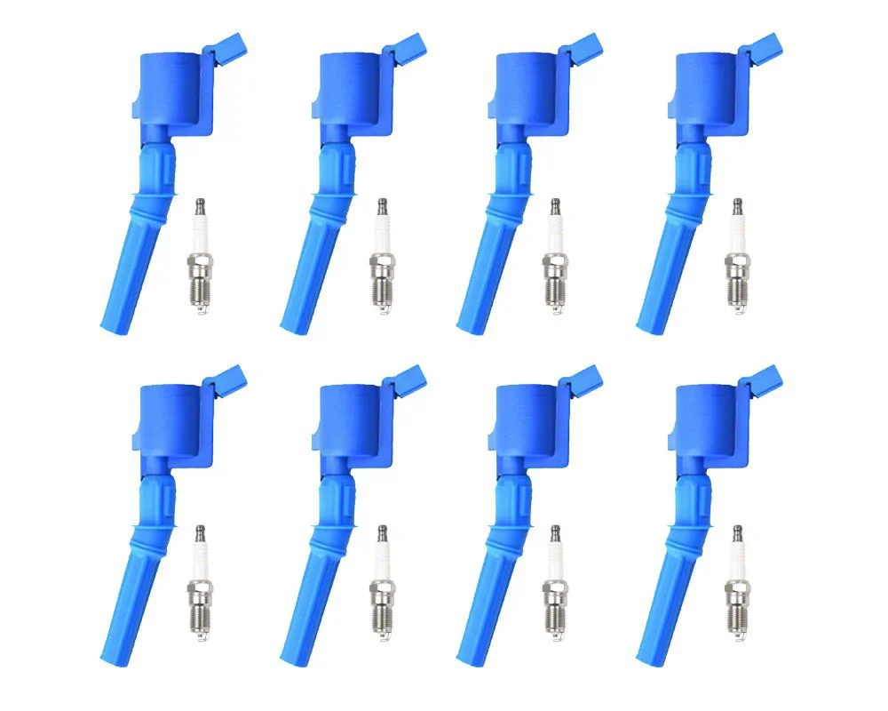ACEON Ignition Coils with Spark Plugs; Yellow (00-10 4.6L F-150)