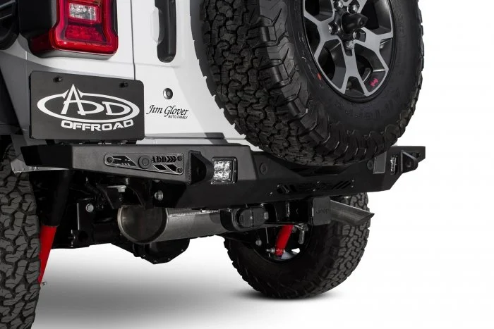 ADD Offroad  Rear HD Stealth Fighter Bumper (allows Tire Carrier Mounting) for 18-21 Jeep Wrangler JL without Backup Sensors for 18-26 Jeep Wrangler JL