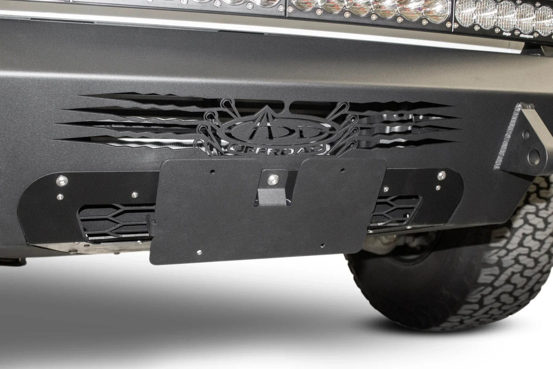 ADD Offroad AC11154501NA Universal Front License Plate Bracket for Non-Winch Bumpers