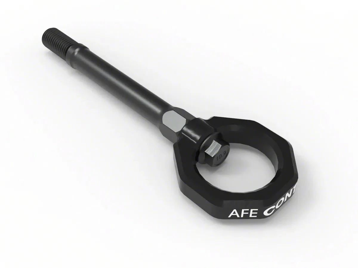 AFE Control PFADT Series Front Tow Hook; Black (20-26 Corvette C8, Excluding Z06)