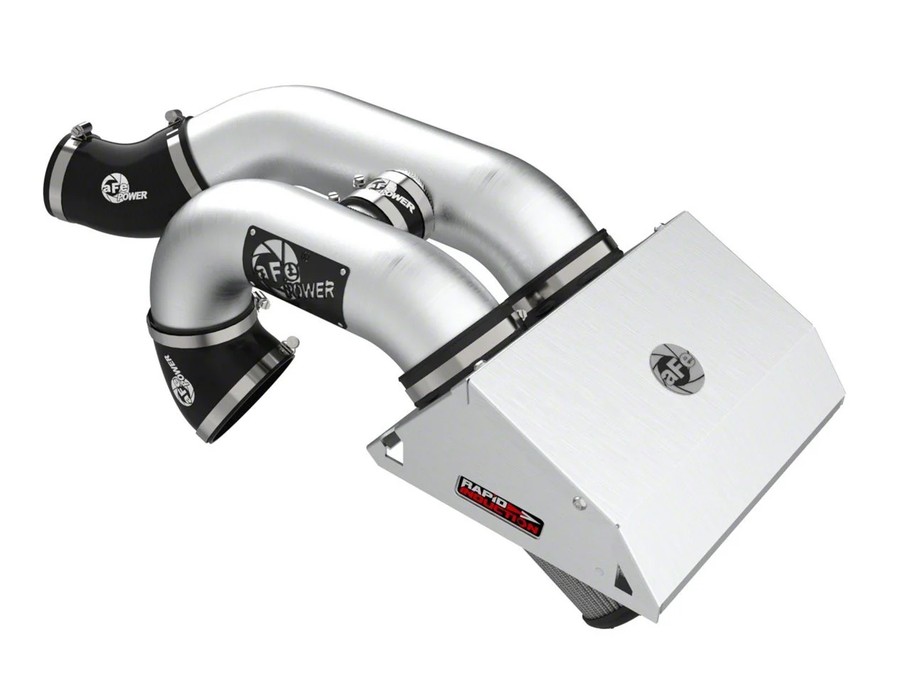 AFE Rapid Induction Cold Air Intake with Pro DRY S Filter; Brushed (21-24 3.5L EcoBoost F-150)