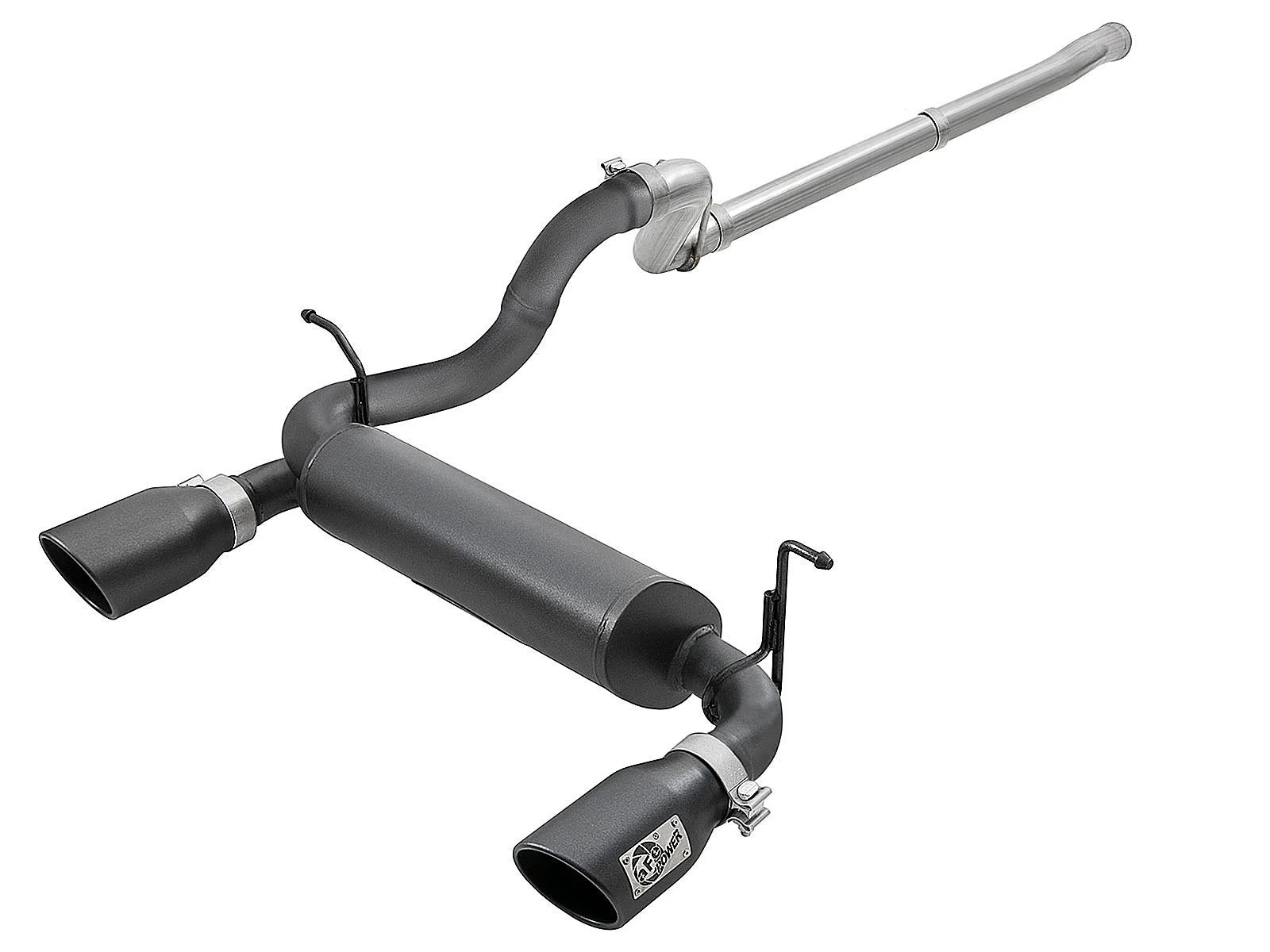 aFe Power  Rebel Series 2.5" 409 Stainless Dual Outlet Cat-Back Exhaust System for 18-20 Jeep Wrangler JL with 3.6L
