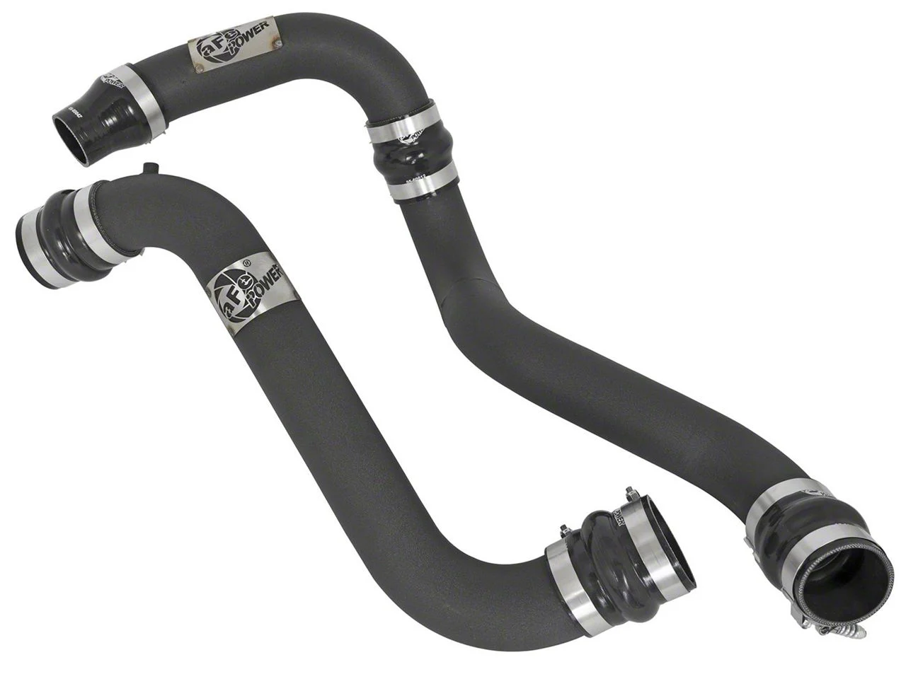 AFE BladeRunner 3-Inch Hot and Cold Charge Pipe Kit; Black (11-16 6.6L Duramax Sierra 3500 HD)