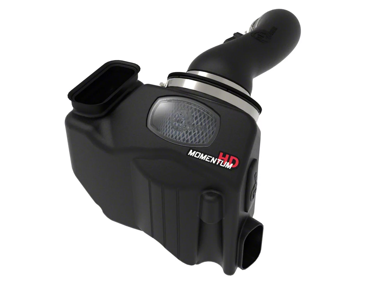 AFE Momentum HD Cold Air Intake with Pro 10R Oiled Filter; Black (20-26 6.6L Duramax Sierra 3500 HD)