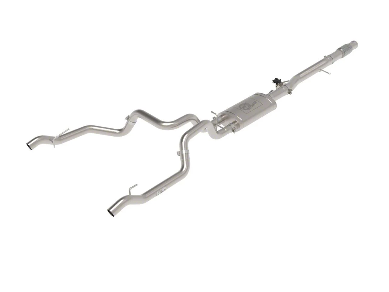 AFE Gemini XV 3-Inch Dual Exhaust System; Rear Exit (19-26 6.2L Silverado 1500 w/ Factory Dual Exhaust)