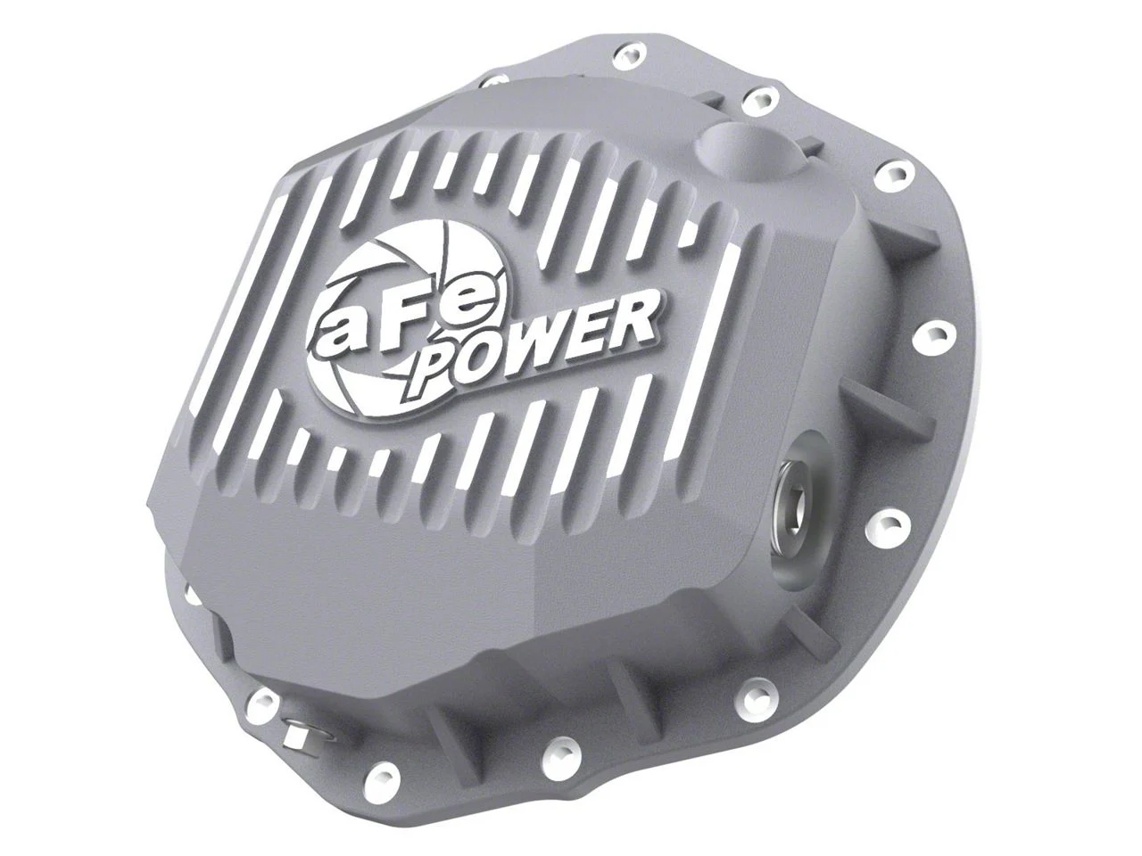 AFE Street Series Rear Differential Cover with Machined Fins; Raw (20-26 Silverado 3500 HD)