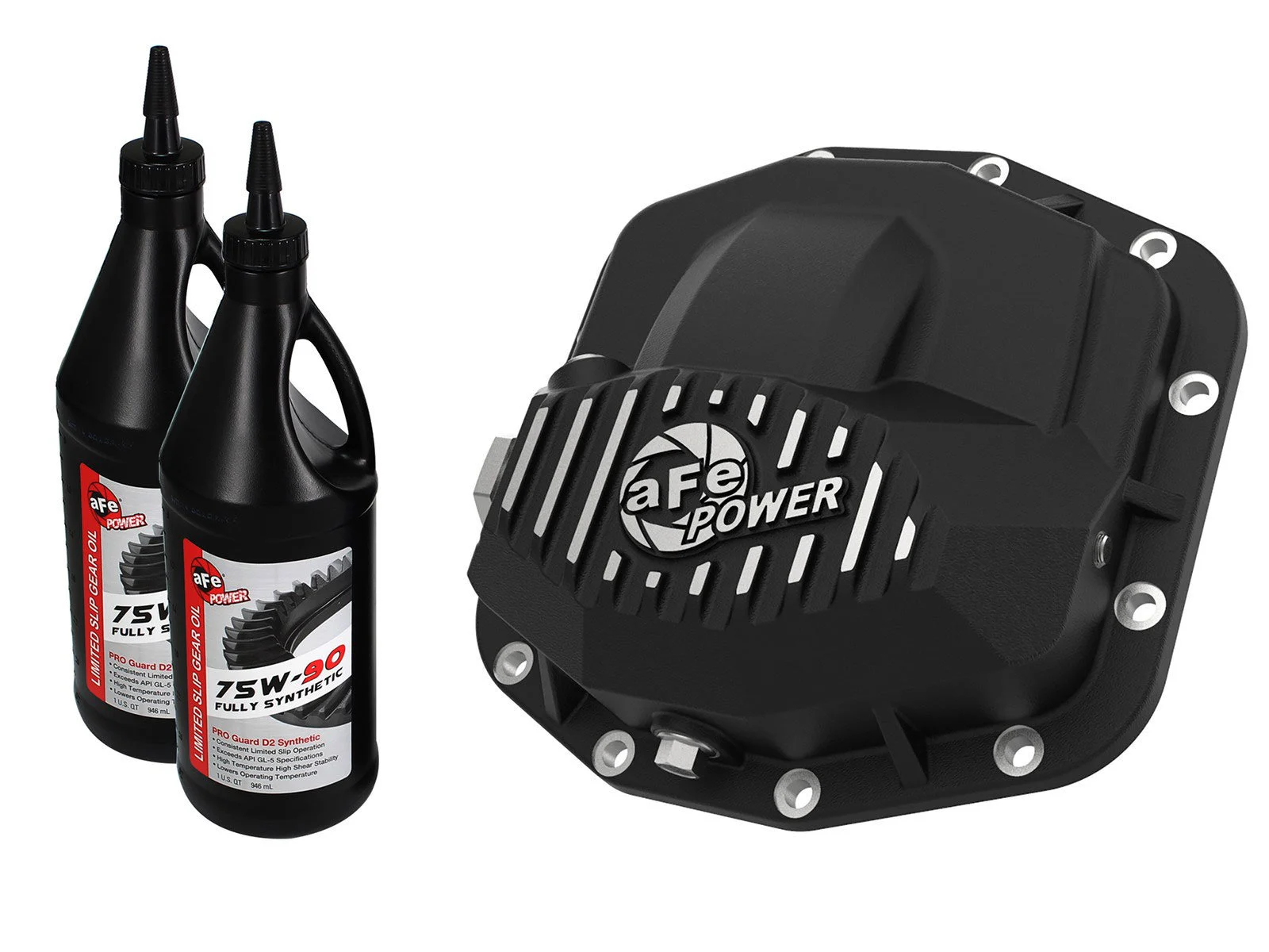 aFe Power 46-71031B Front Differential Cover in Black Finish w/ Gear Oil for 18-20 Jeep Wrangler JL & Gladiator JT with Dana 44 Rubicon Front Axle