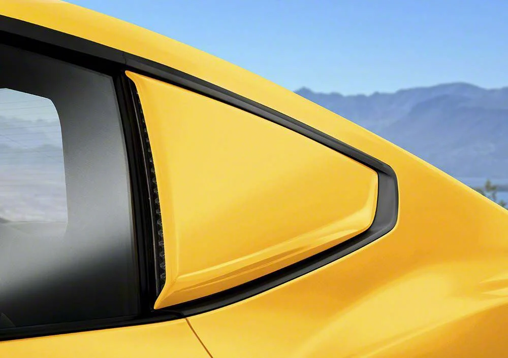 Air Design Quarter Window Scoops; Atisan Blue (24-26 Mustang Fastback)