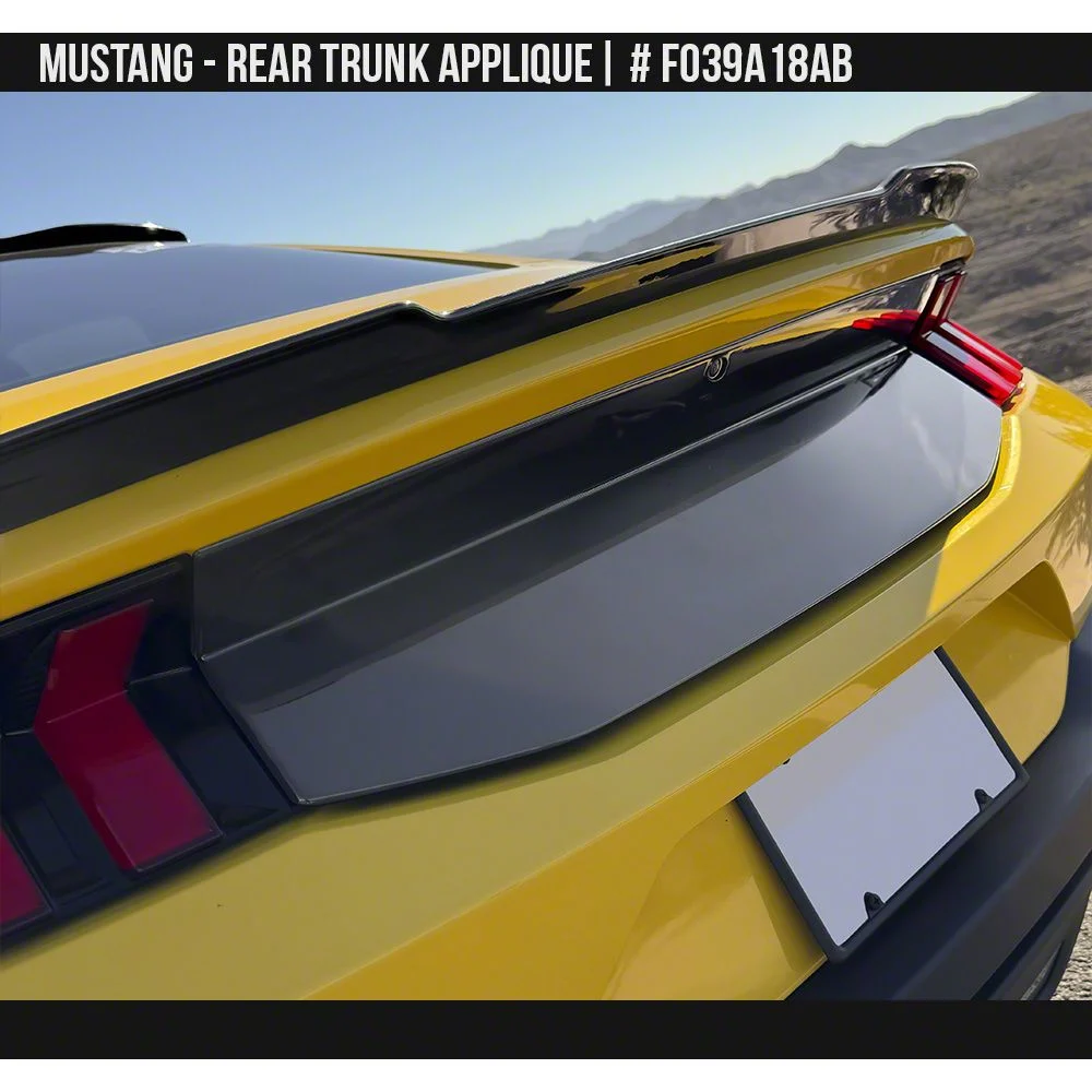 Air Design Rear Decklid Panel; Satin Black (24-26 Mustang)