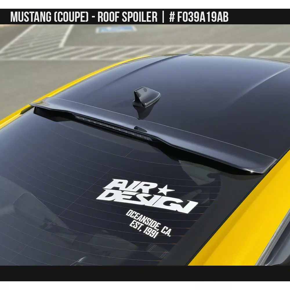 Air Design Roof Spoiler; Gloss Black (15-26 Mustang Fastback)